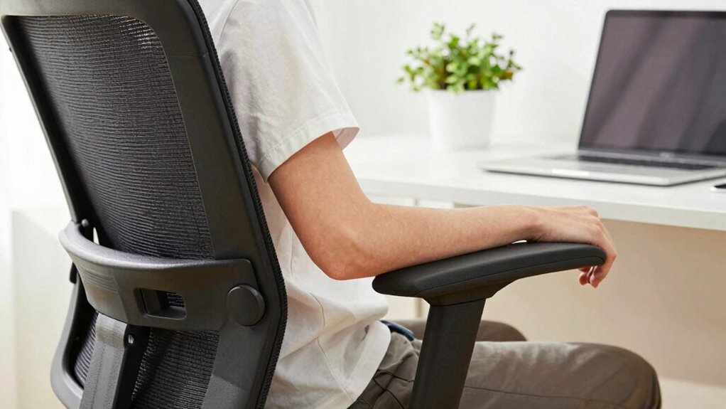 adjust armrests for comfort