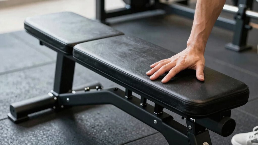 check bench stability before lifting