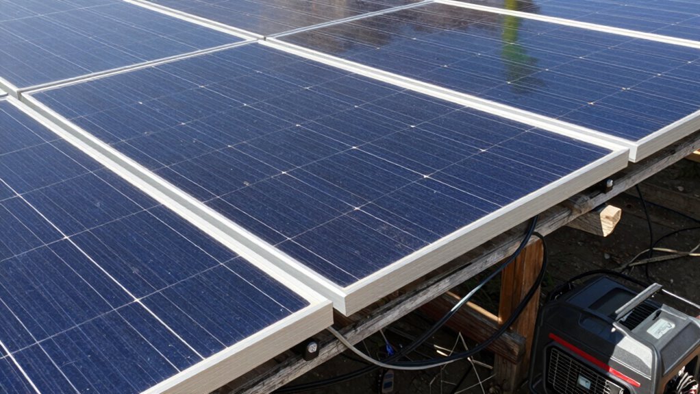 check panels batteries connections