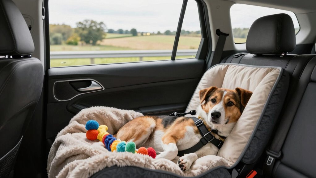 comfortable pet car travel