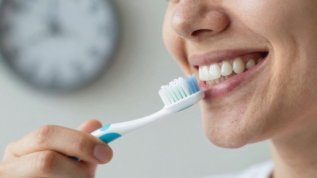 consistent proper brushing routine