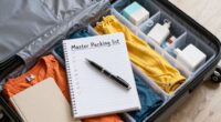 create a comprehensive packing list