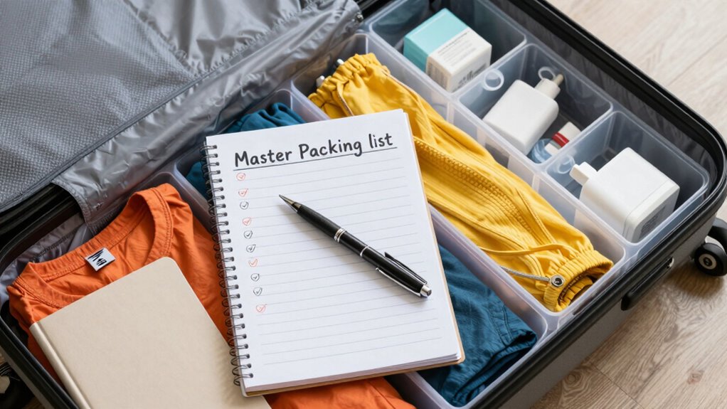 create a comprehensive packing list