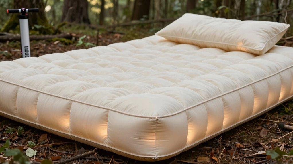 inflates quickly insulates well