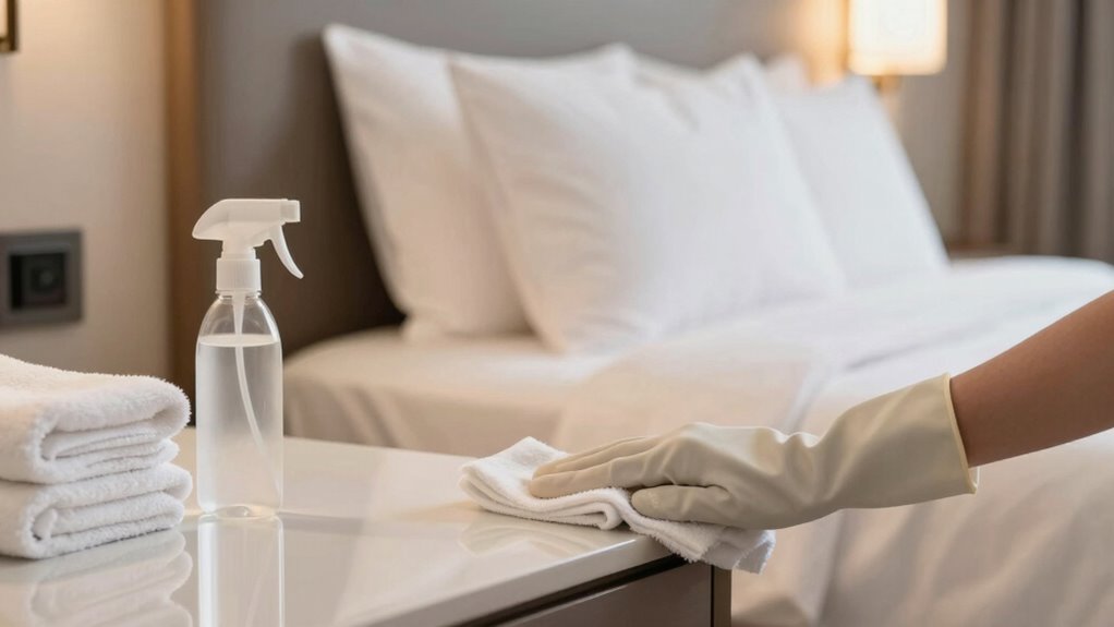 maintain hotel room hygiene