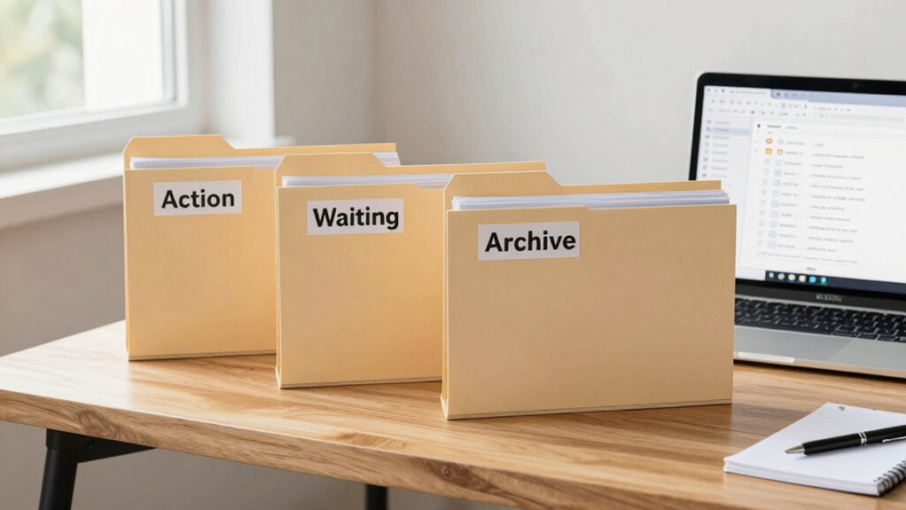 organize emails with folders