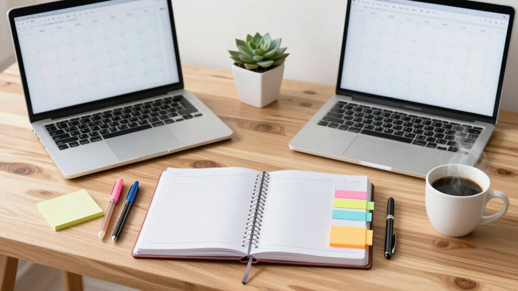 organize prioritize schedule review