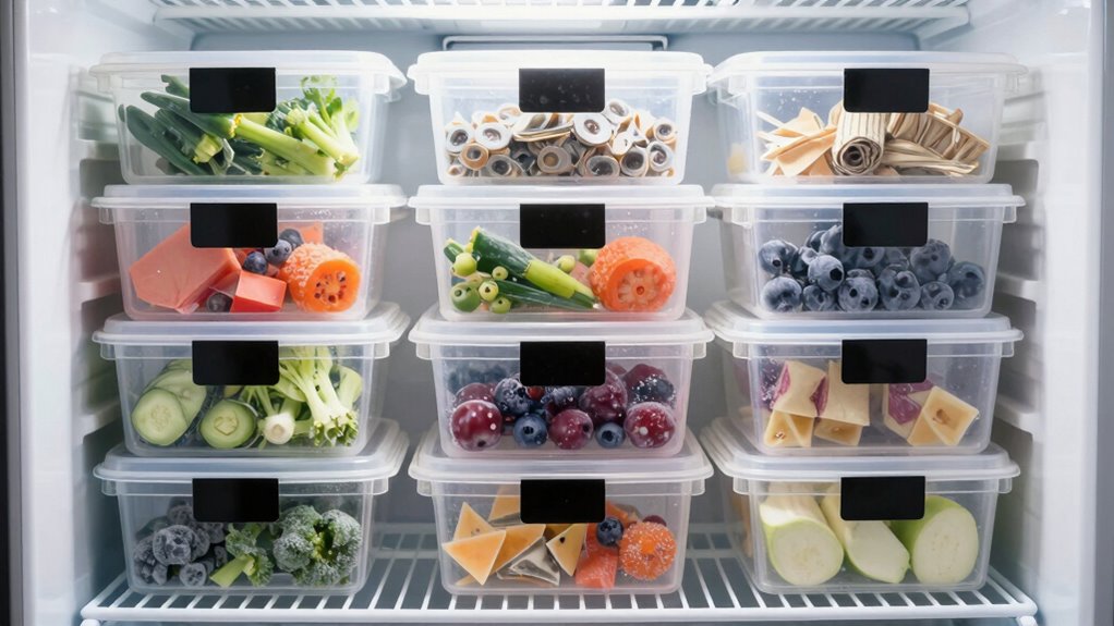 organized freezer meal prep