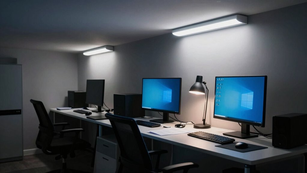 poor workspace lighting choices
