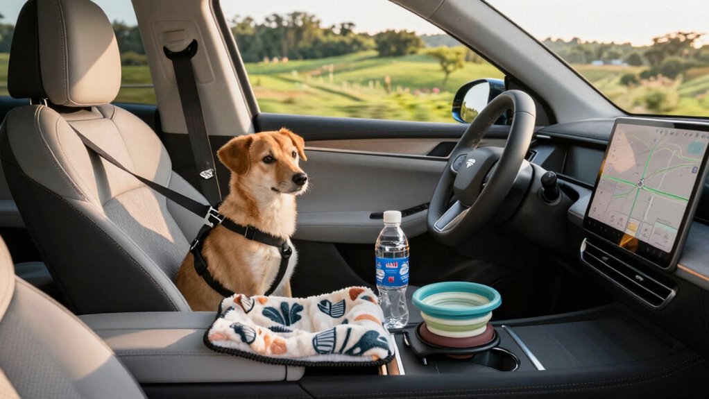 prepare pet and vehicle