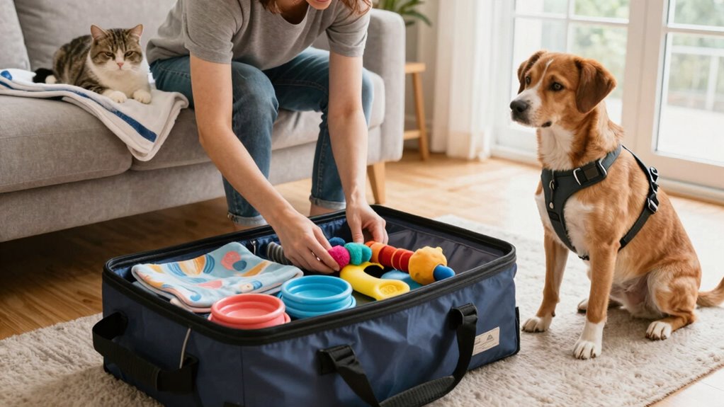 prepare pets before traveling