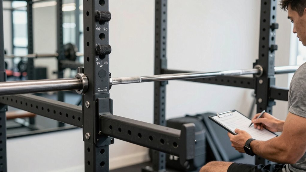 proper spotter and safety setup