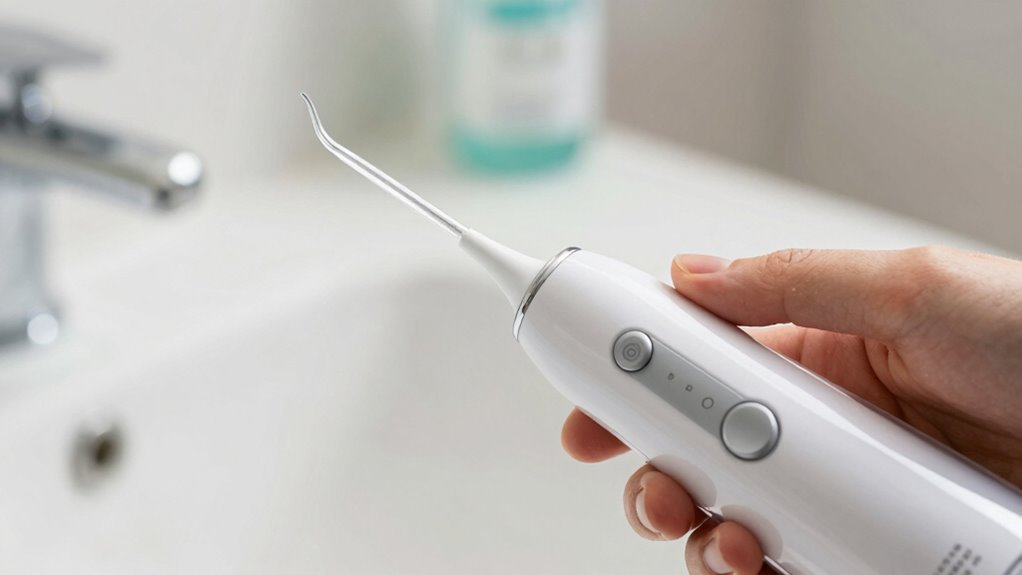 proper water flosser technique