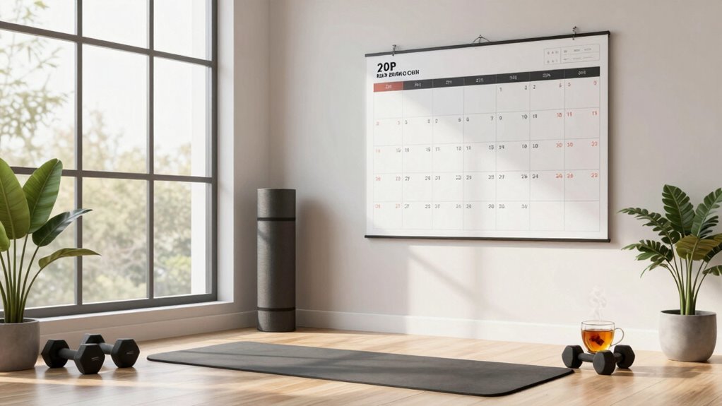 scheduled exercise fosters consistency