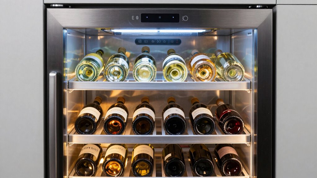 separate wine storage zones