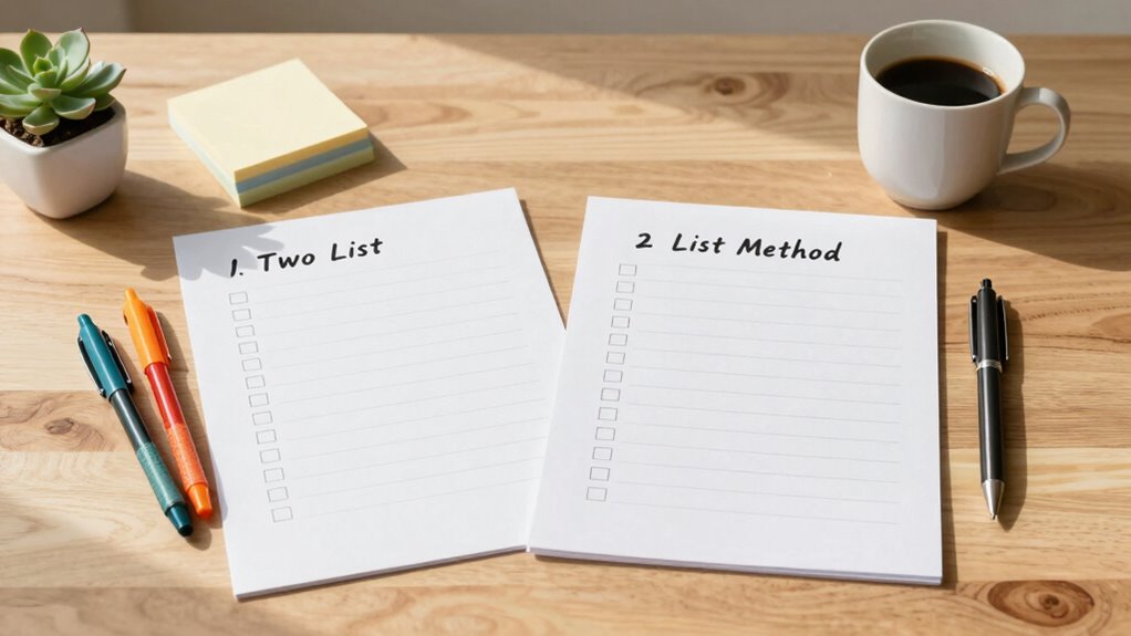 simplify decisions with two lists