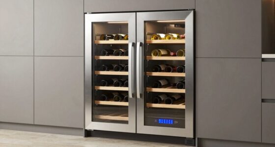 top built in dual zone wine fridges