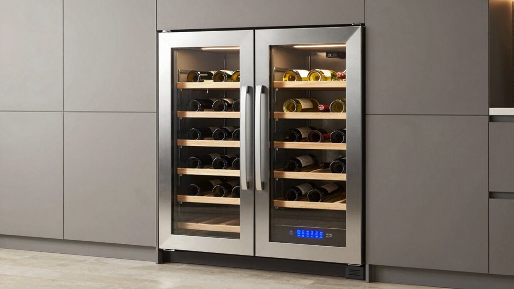 top built in dual zone wine fridges