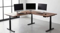 top l shaped electric desks