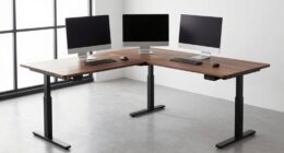 top l shaped electric desks