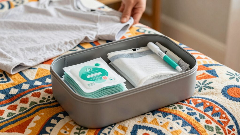 travel light with quick dry clothing