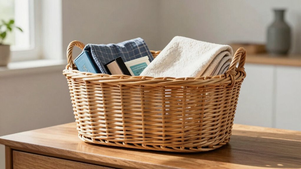 use a single storage basket