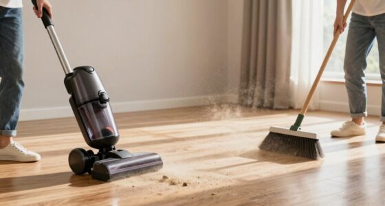 vacuuming spreads less dust