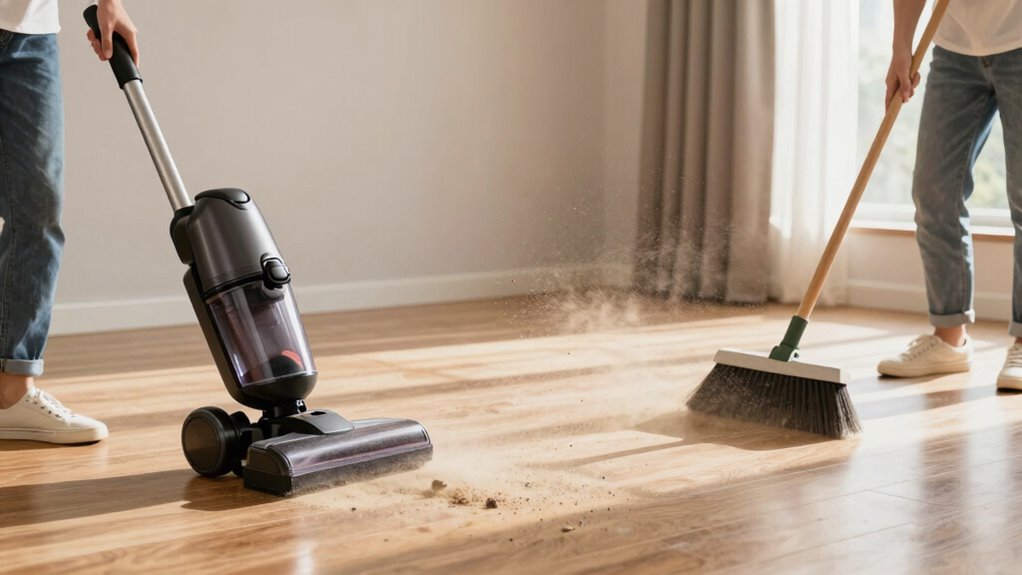 vacuuming spreads less dust